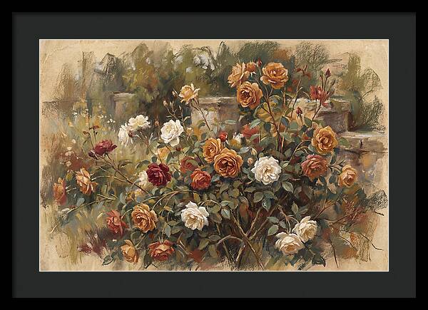 Old Garden Roses In Soft Pastels