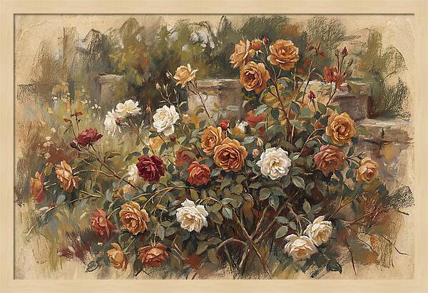 Old Garden Roses In Soft Pastels