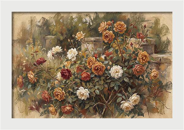 Old Garden Roses In Soft Pastels