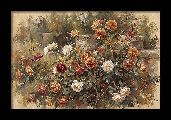 Old Garden Roses In Soft Pastels