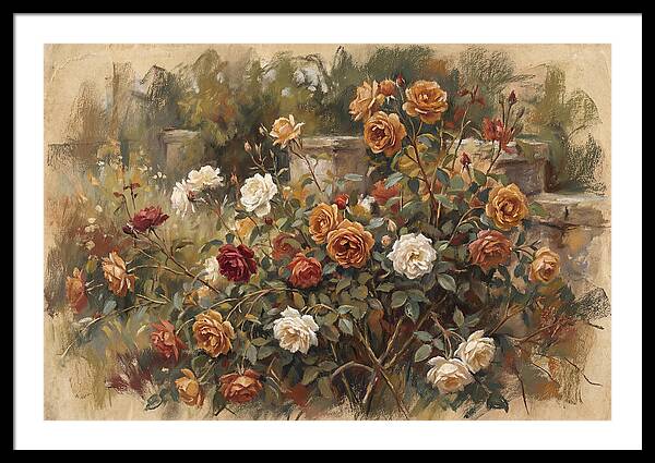 Old Garden Roses In Soft Pastels