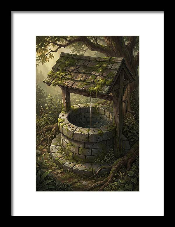 Old Garden Well With Wishing Coins