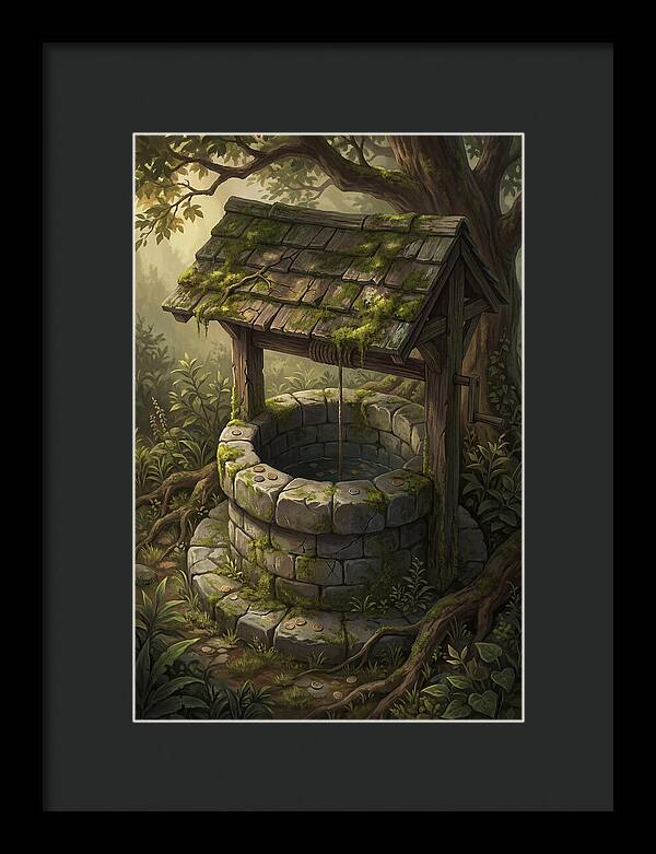 Old Garden Well With Wishing Coins