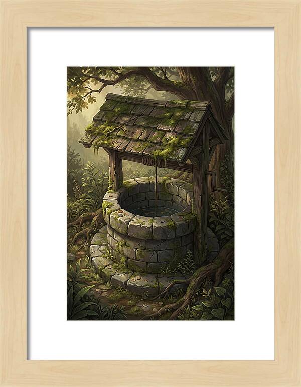 Old Garden Well With Wishing Coins