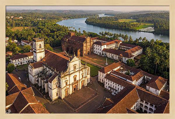 Old Goa Bathed In Golden Light