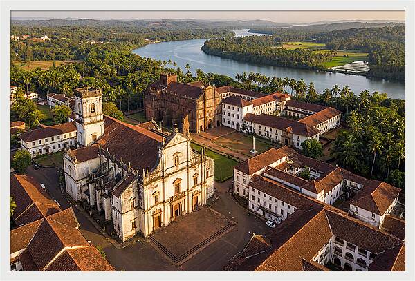 Old Goa Bathed In Golden Light