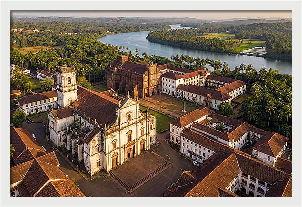 Old Goa Bathed In Golden Light