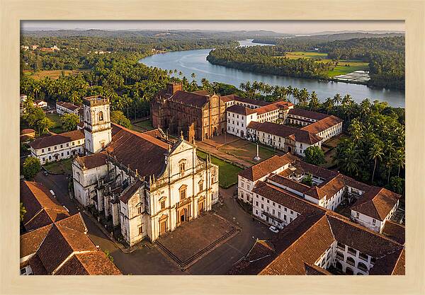 Old Goa Bathed In Golden Light