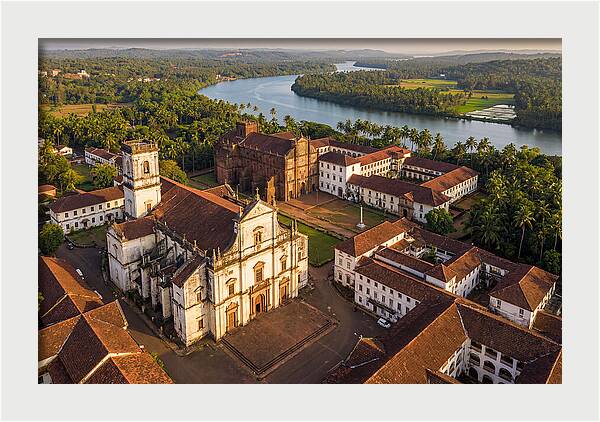 Old Goa Bathed In Golden Light