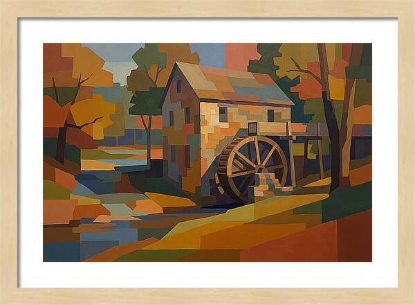 Old Grist Mill With Water Wheel