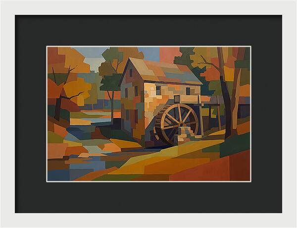 Old Grist Mill With Water Wheel