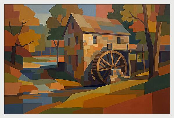 Old Grist Mill With Water Wheel
