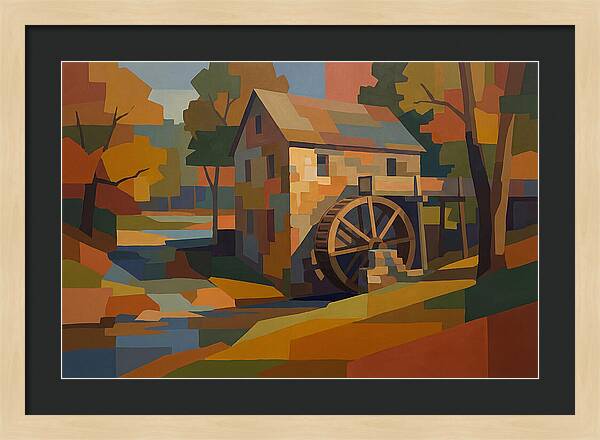 Old Grist Mill With Water Wheel