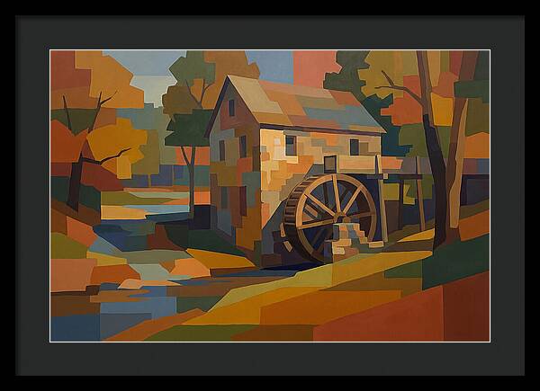 Old Grist Mill With Water Wheel