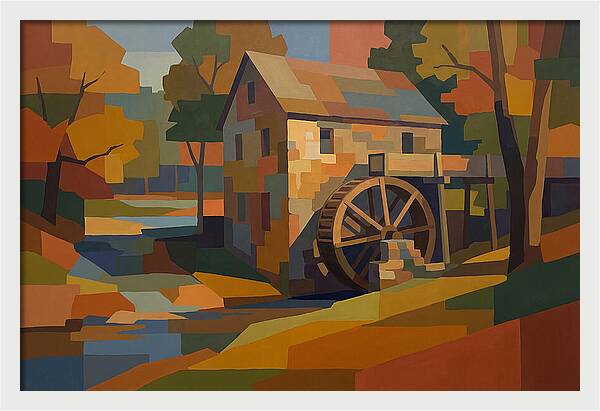 Old Grist Mill With Water Wheel