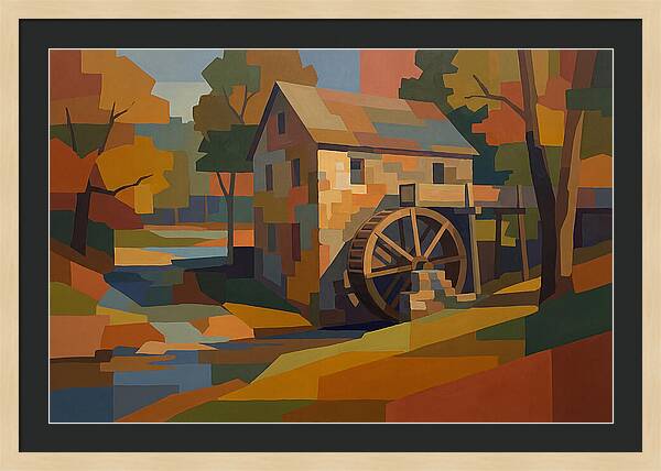 Old Grist Mill With Water Wheel