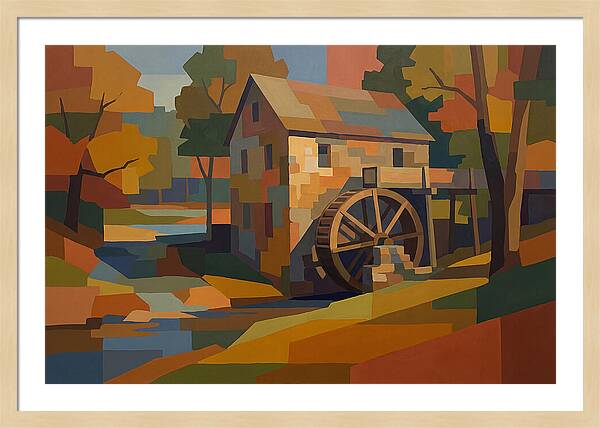 Old Grist Mill With Water Wheel