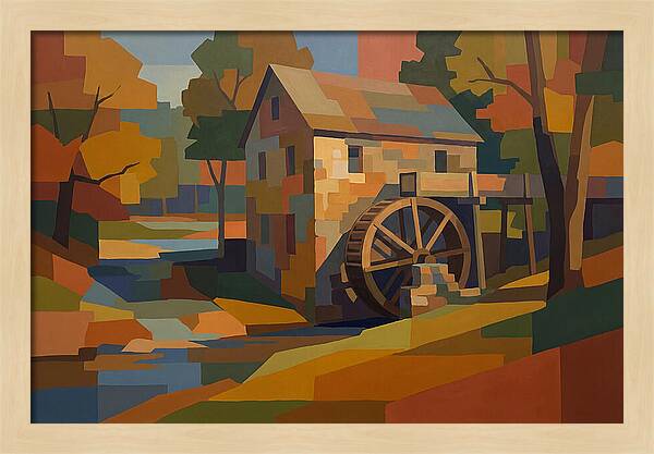 Old Grist Mill With Water Wheel