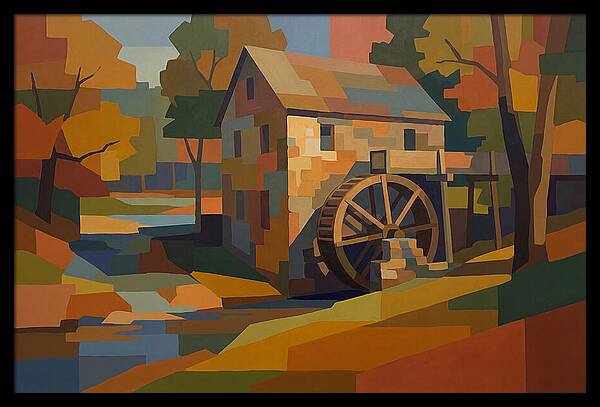 Old Grist Mill With Water Wheel