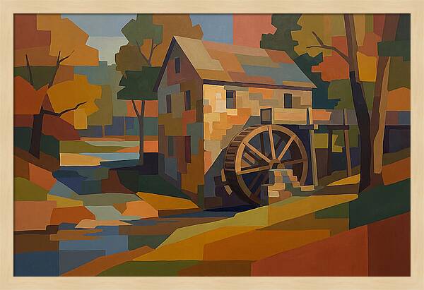Old Grist Mill With Water Wheel