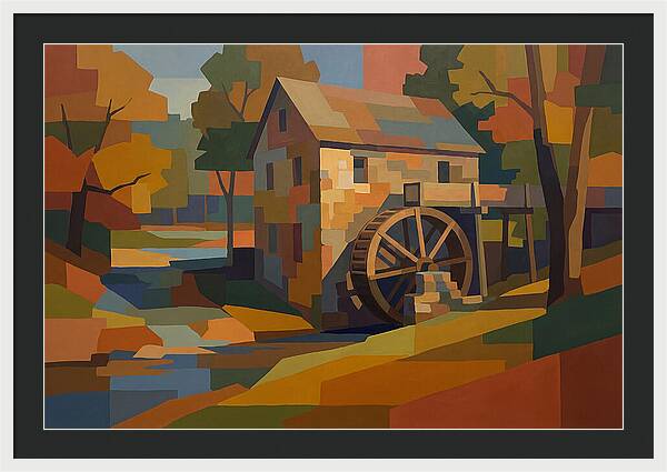 Old Grist Mill With Water Wheel