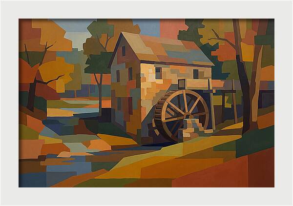 Old Grist Mill With Water Wheel