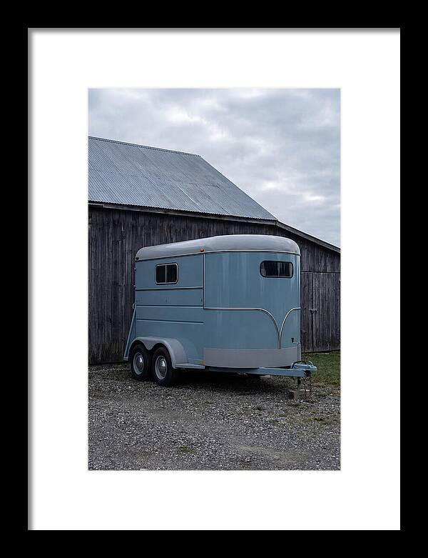 Old Horse Trailer Beside Barn