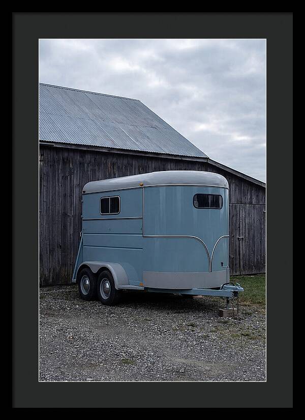 Old Horse Trailer Beside Barn