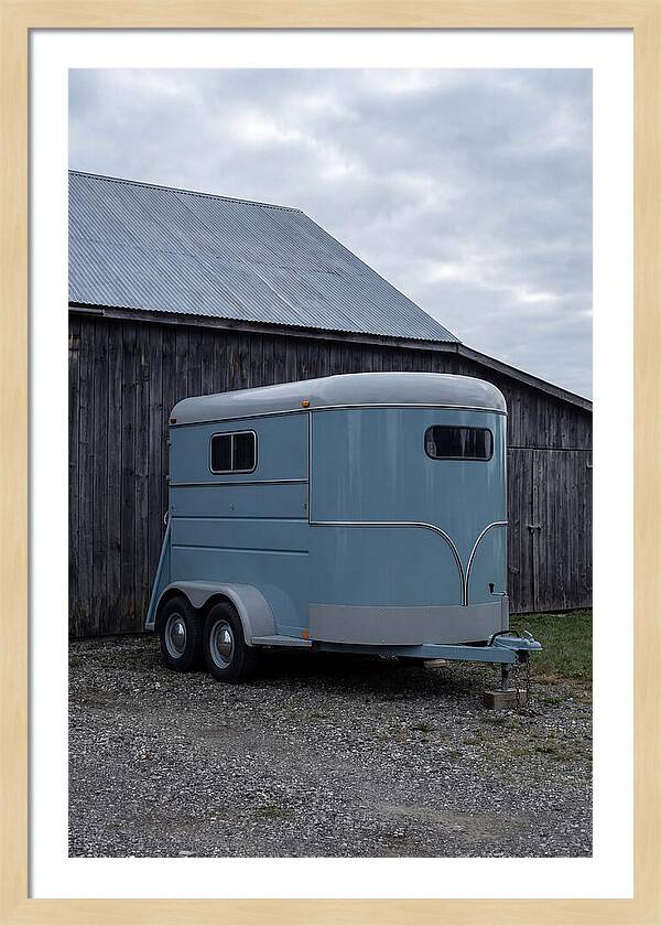 Old Horse Trailer Beside Barn