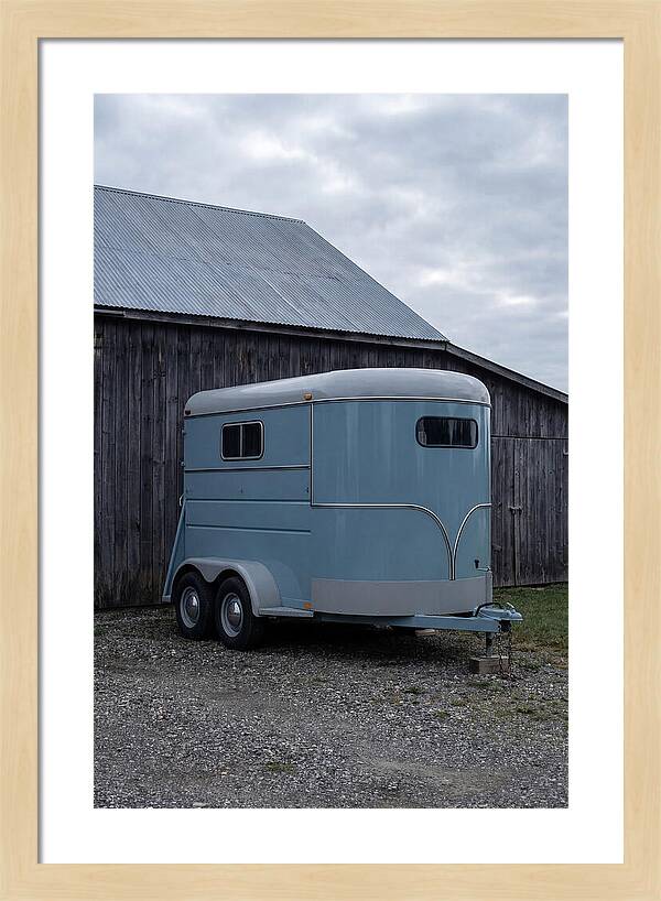 Old Horse Trailer Beside Barn