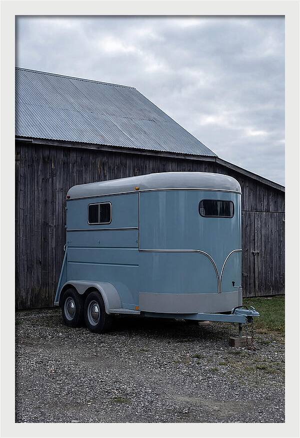 Old Horse Trailer Beside Barn