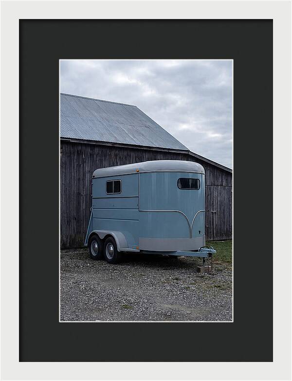 Old Horse Trailer Beside Barn