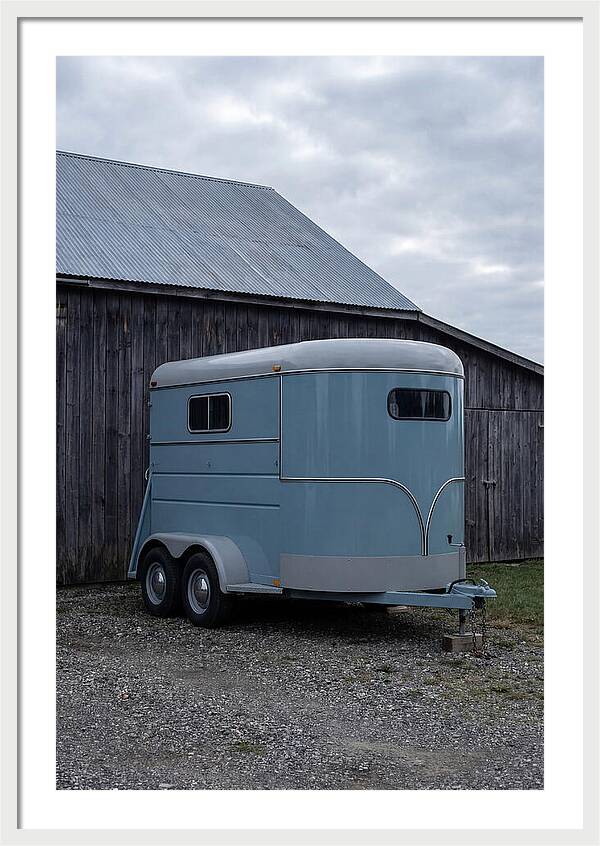 Old Horse Trailer Beside Barn