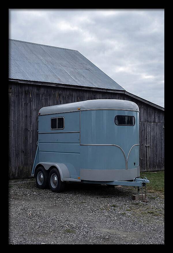 Old Horse Trailer Beside Barn