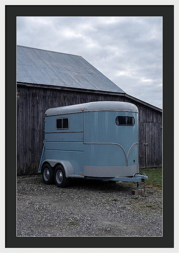 Old Horse Trailer Beside Barn