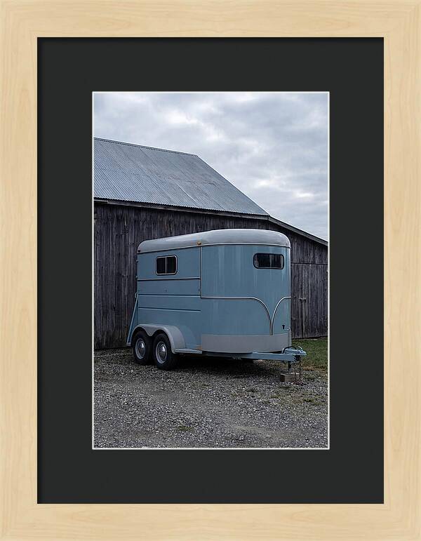 Old Horse Trailer Beside Barn