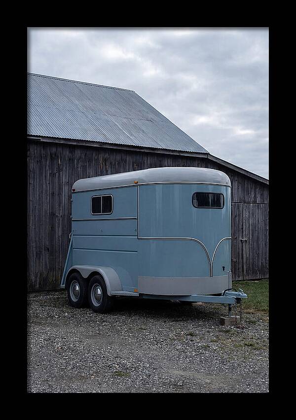 Old Horse Trailer Beside Barn