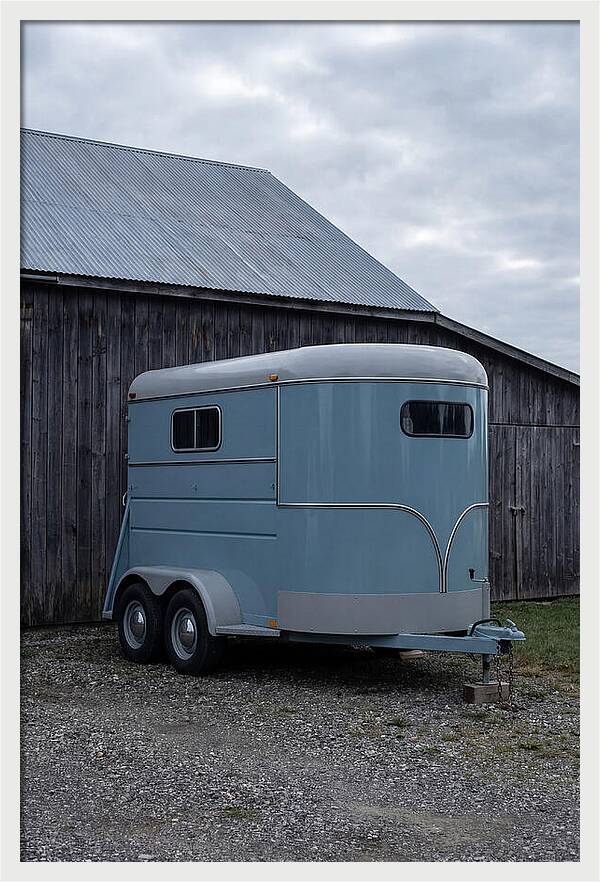 Old Horse Trailer Beside Barn