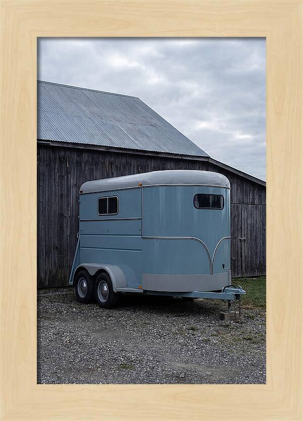 Old Horse Trailer Beside Barn