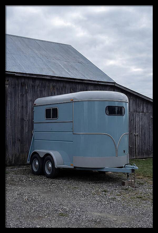 Old Horse Trailer Beside Barn