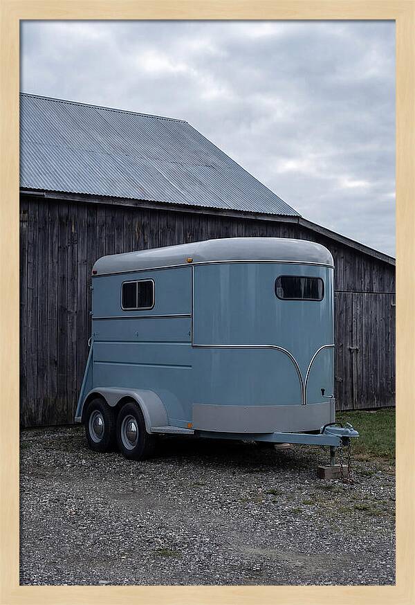 Old Horse Trailer Beside Barn
