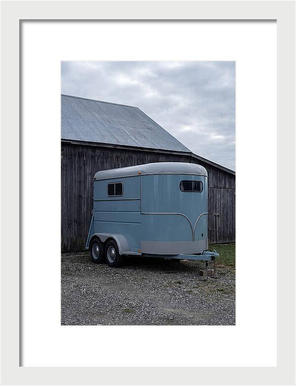 Old Horse Trailer Beside Barn