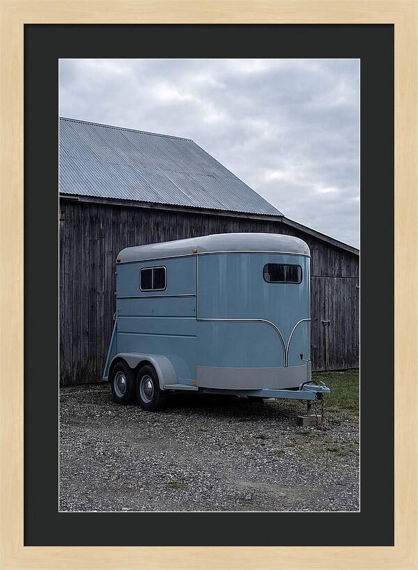 Old Horse Trailer Beside Barn