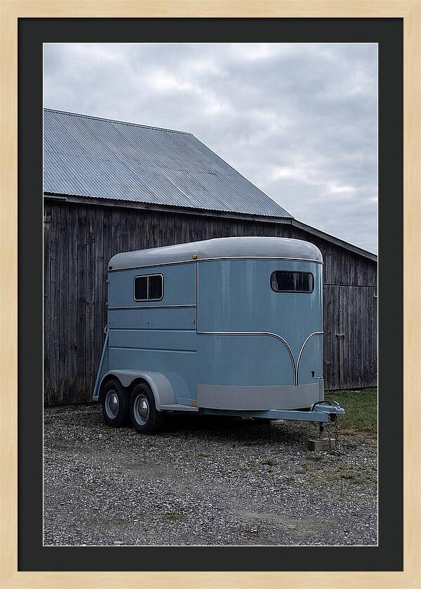 Old Horse Trailer Beside Barn