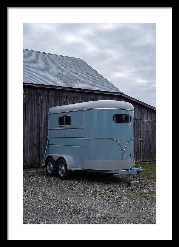 Old Horse Trailer Beside Barn