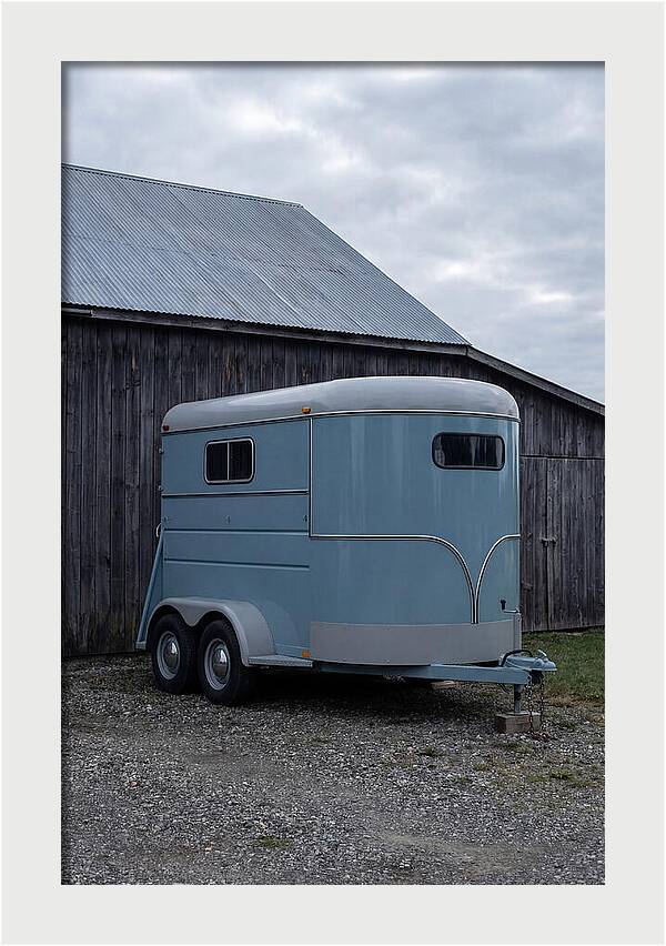 Old Horse Trailer Beside Barn