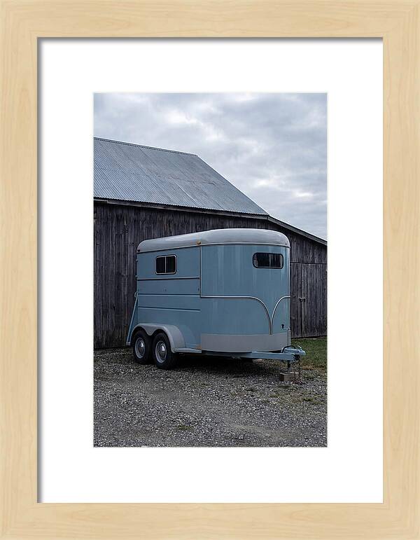Old Horse Trailer Beside Barn