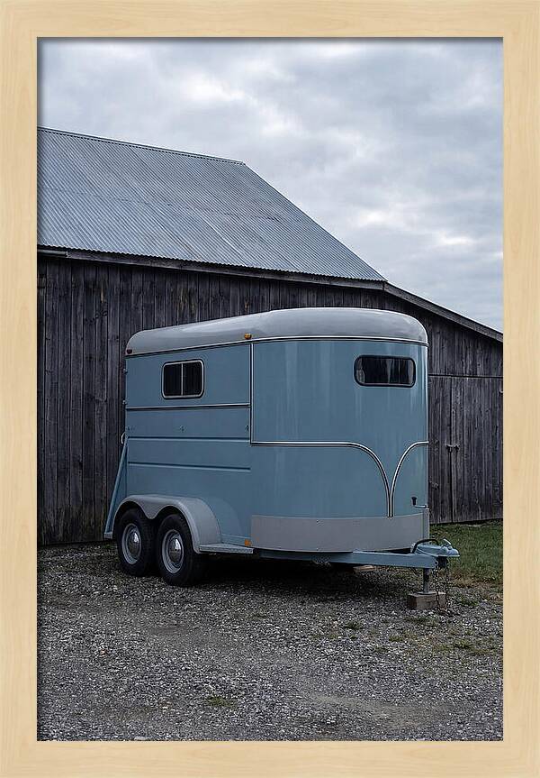 Old Horse Trailer Beside Barn