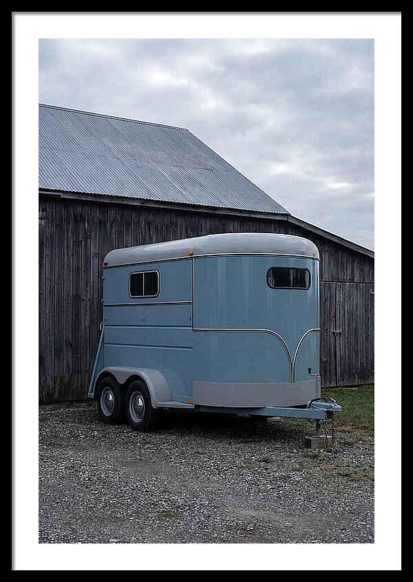 Old Horse Trailer Beside Barn