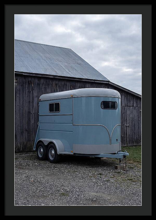 Old Horse Trailer Beside Barn